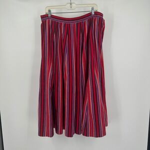 Vale La Pena Guatemalan Midi Skirt Size M Colorful Striped Vintage Southwestern